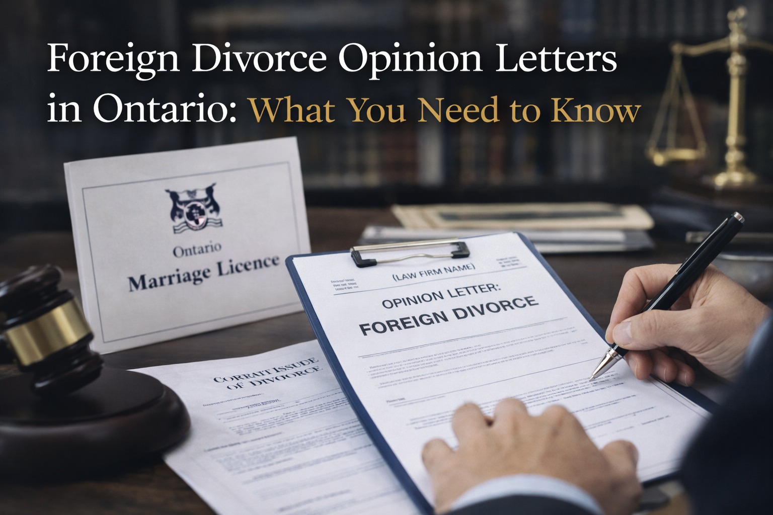 Foreign Divorce Opinion Letters in Ontario: What You Need to Know