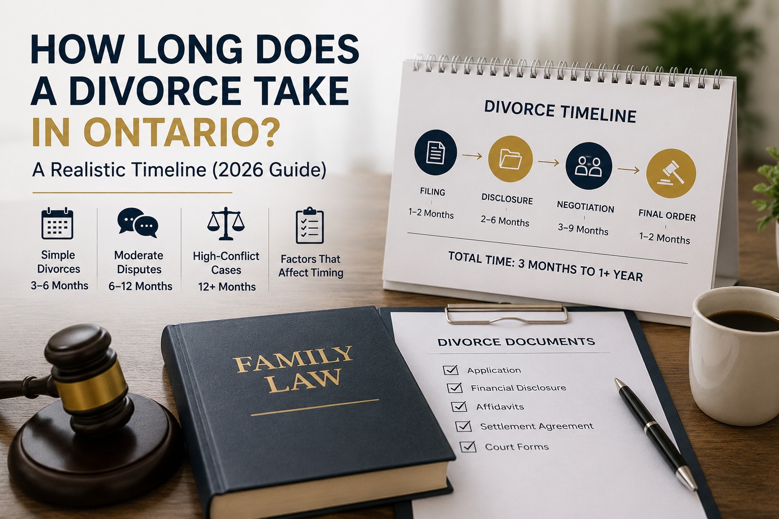 How Long Does a Divorce Take in Ontario? A Realistic Timeline (2026 Guide)